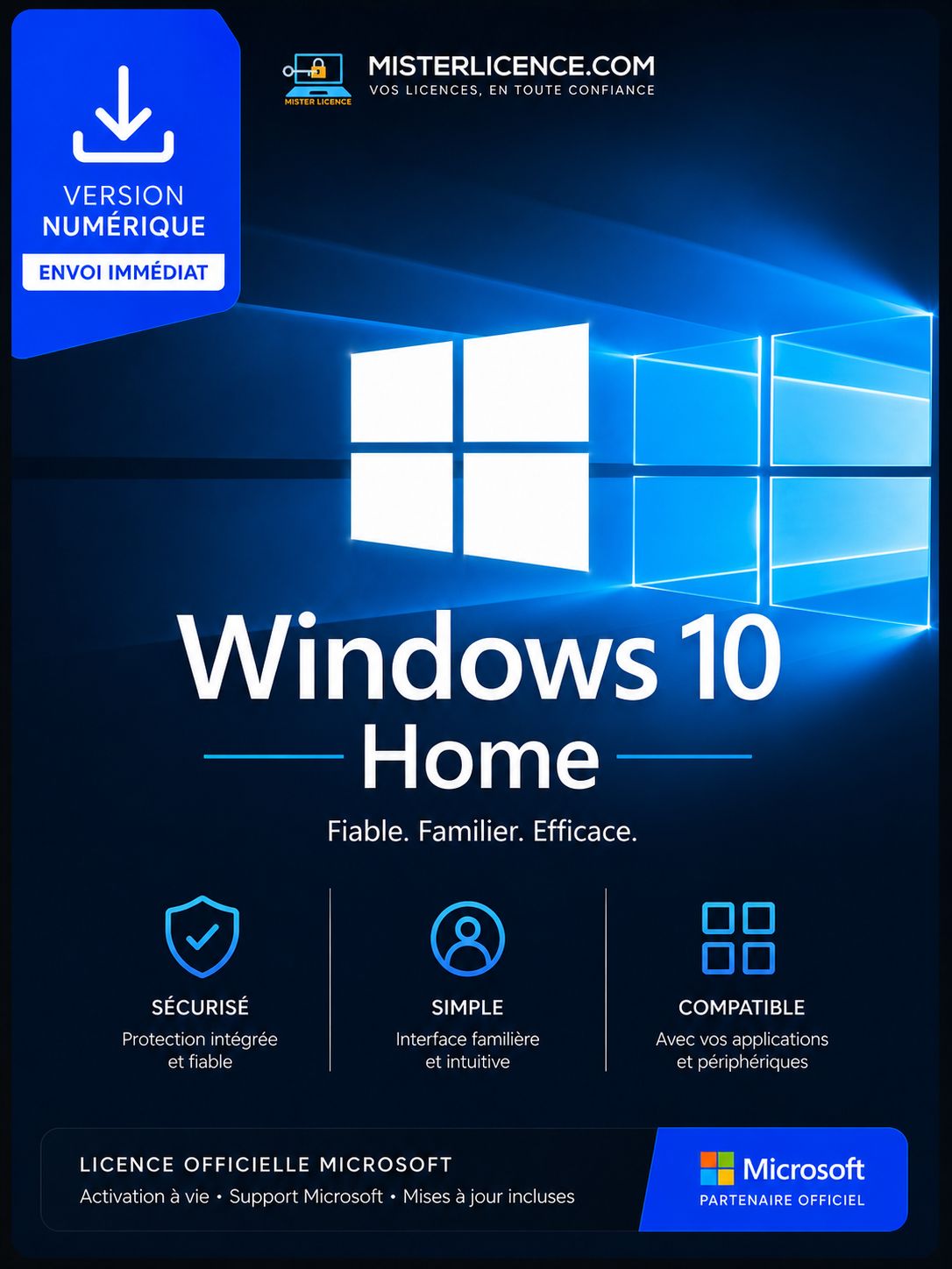 Windows 10 Home - OEM - Licence authentique