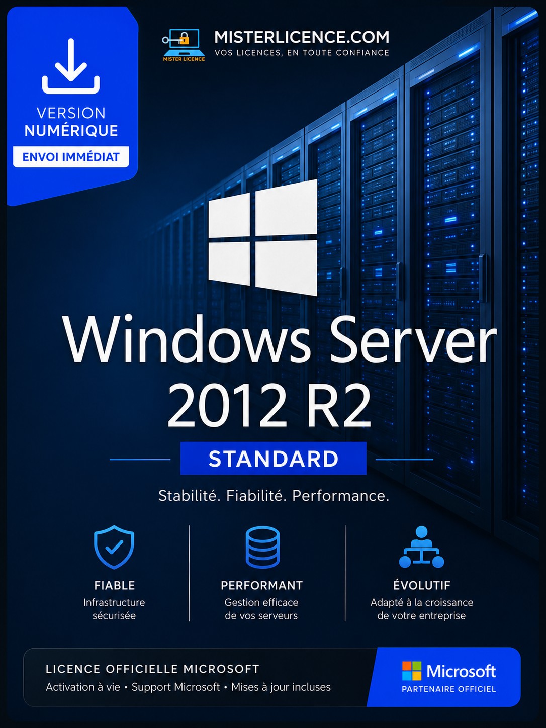 Windows Server 2012 R2 Standard - Licence authentique