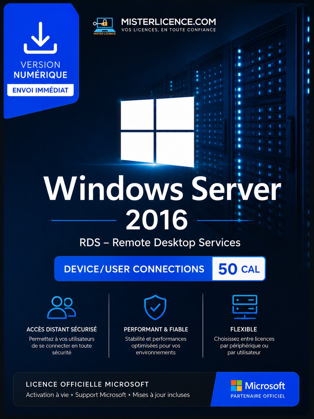 Windows Server 2016 RDS Devices/Users 50 CAL