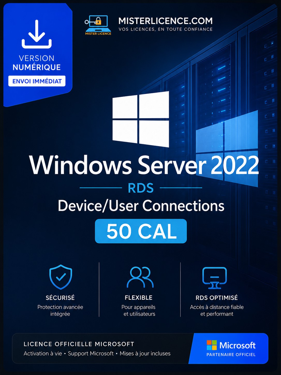 Windows Server 2022 RDS Devices/Users 50 CAL